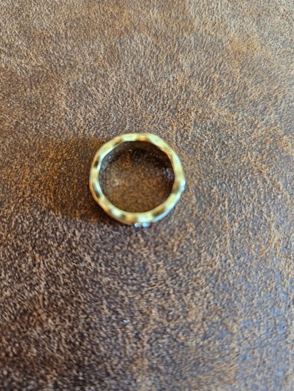 vintage Lia Sophia multi-section band Ring Womens Sz 6 Cream Gold